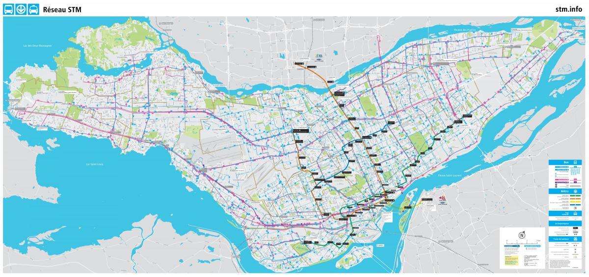 Mappa dei trasporti di Montreal